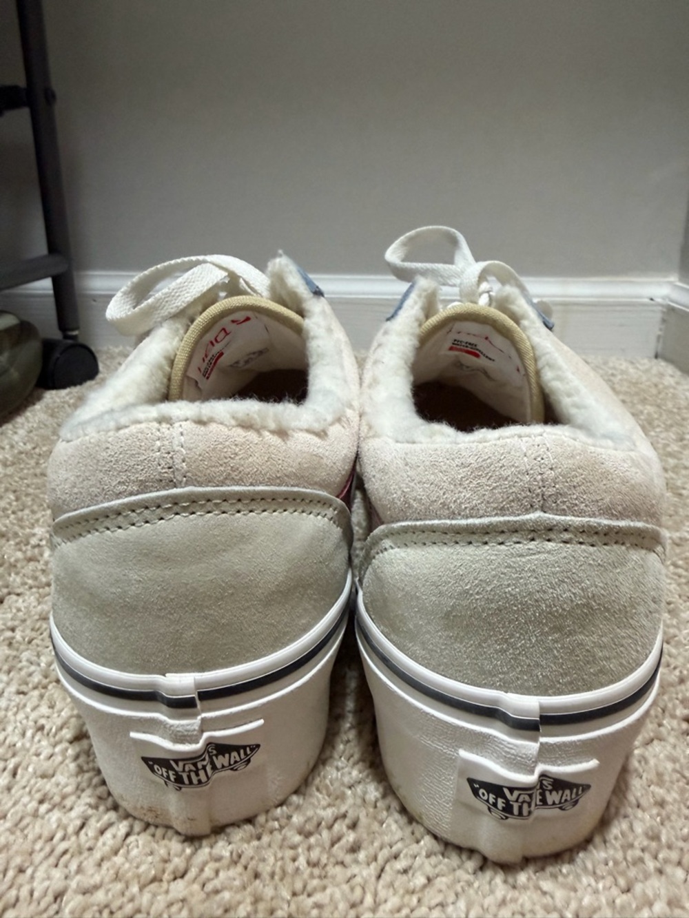 Women’s Size 8 Vans Old Skool Sneakers in Navy, Light Blue & Pink, Platform - Picture 6 of 7